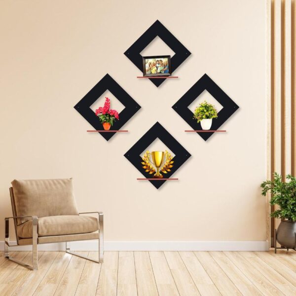 Diamond Wall Hanging Shelves