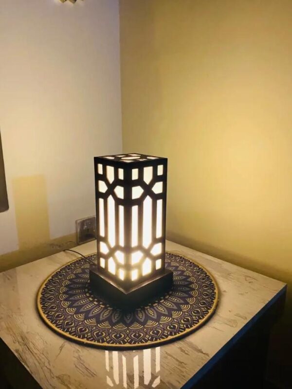 Wooden Side Table Lamp - Image 2